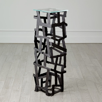 Studio A Fragments Pedestal - Blackened Iron