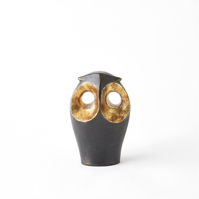 Studio A Gold Leafed Owl - Sm