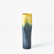Studio A Indent Vase - Grey - Yellow - Skinny