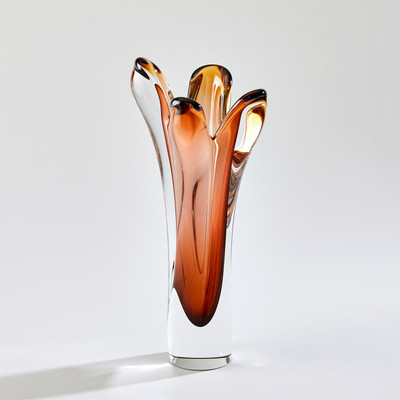 Studio A Iris Vase - Dark Amber - Lg
