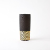 Studio A Java Vase - Matte Black - Gold Metallic - Lg