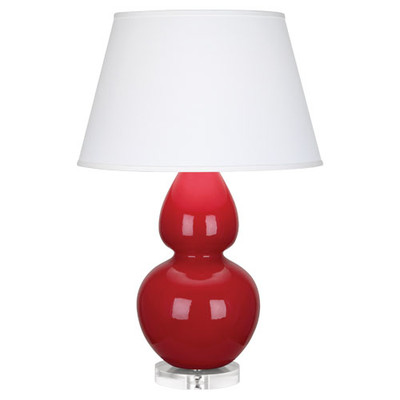 Double Gourd Table Lamp - Ruby Red