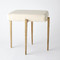 Studio A Laforge Bench - Antique Gold w - Muslin Cushion - Sm