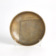 Studio A Linen Round Tray - Brass - Med