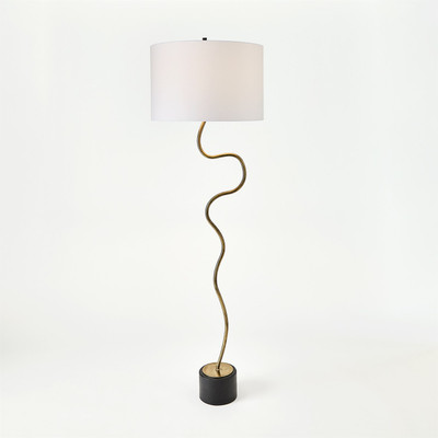 Studio A Loop Floor Lamp - Brass