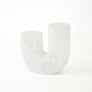 Studio A Marble Tube Table - White