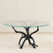 Studio A Monterey Dining Table w - 60 Glass Top - Natural Iron