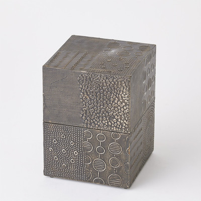 Studio A Navigator Square Box - Antique Gunmetal - Lg