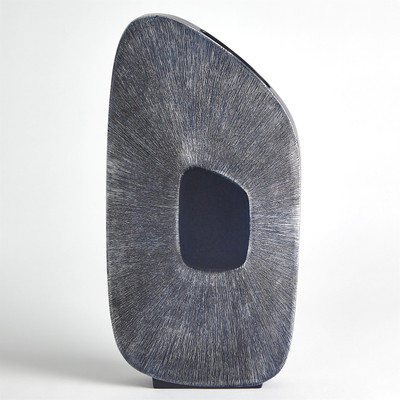 Studio A Offset Square Scratch Vase - Ink - Tall