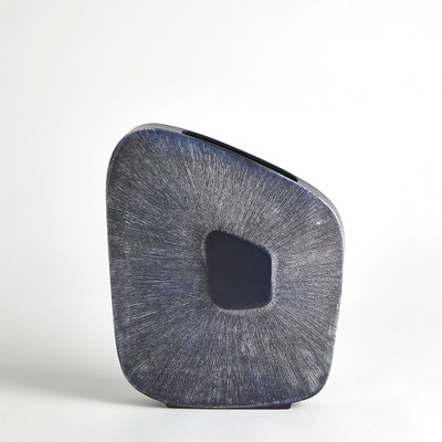 Studio A Offset Square Scratch Vase - Ink - Wide