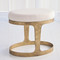 Studio A Oslo Stool - Gold w - Muslin Cushion