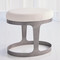 Studio A Oslo Stool - Iron w - Muslin Cushion