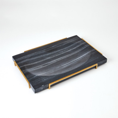Studio A Overture Tray - Black Marble