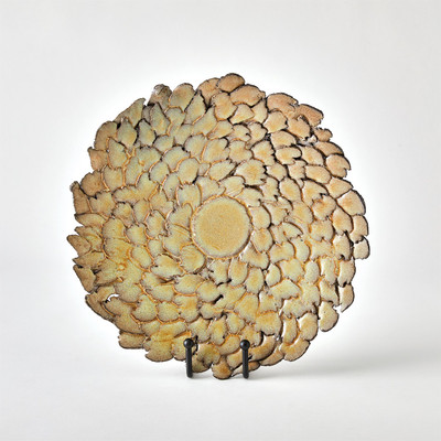 Studio A Petaled Pedestal Plate - Natural