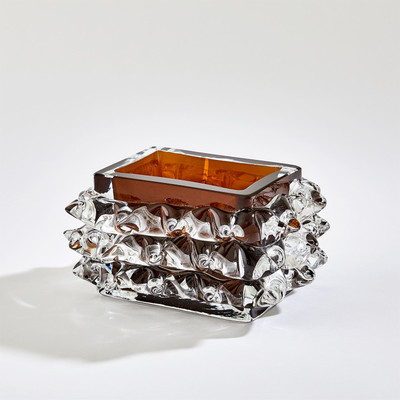 Studio A Porcupine Vase - Dark Amber - Short