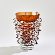 Studio A Porcupine Vase - Dark Amber - Tall