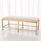 Studio A Quad Pod Bench w - Muslin Cushion - Gold Leaf
