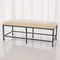 Studio A Quad Pod Bench w - Muslin Cushion - Natural Iron