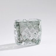 Studio A Quilted Vase - Grey - Wide