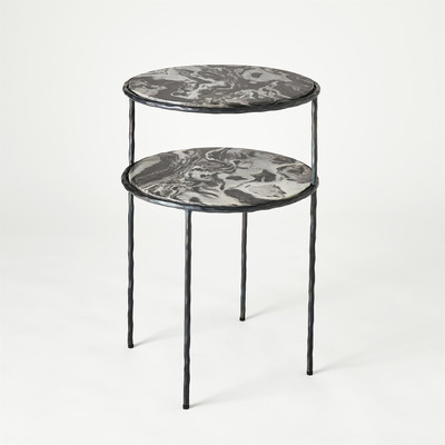 Studio A Registrar Tiered Table - Gunmetal