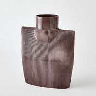 Studio A Ribbed Collar Vase - Plum - Lg