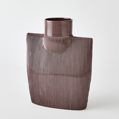 Studio A Ribbed Collar Vase - Plum - Lg