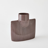 Studio A Ribbed Collar Vase - Plum - Sm