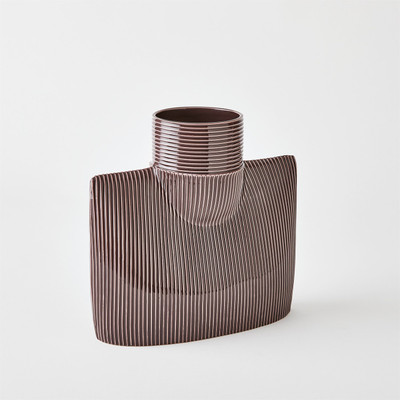 Studio A Ribbed Collar Vase - Plum - Sm