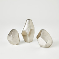 Studio A S - 3 Geo Vases - Antique Nickel