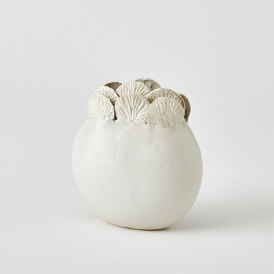 Studio A Sand Dollar Vase - White - Sm
