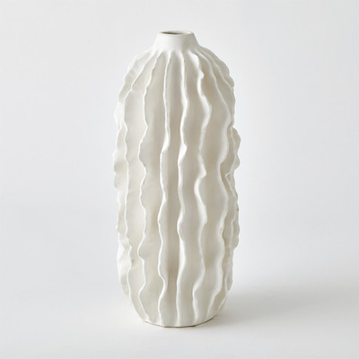 Studio A Sea Ribbons Vase - Matte White