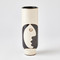 Studio A Simple Face Vase - Natural w - Black Design