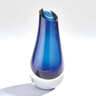 Studio A Slant Vase - Blue - Lg
