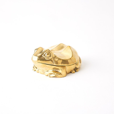 Studio A Solid Brass Frog Box