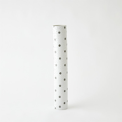 Studio A Spotted Tube Vase - White w - Black Spots - Med