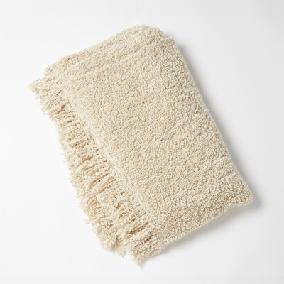 Studio A Textured Boucle Throw - Natural