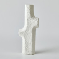Studio A Tiered Trunk Vase - Matte White - Lg
