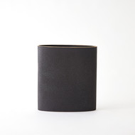 Studio A Tuba Vase - Black w - Gold Rim - Sm