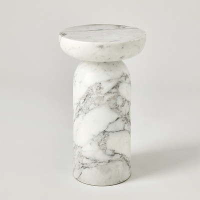 Studio A Tumble Accent Table - Arbescato White Marble