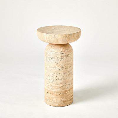 Studio A Tumble Accent Table - Travertine