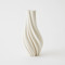 Studio A Twist Printed Vase - Matte White - Lg