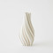 Studio A Twist Printed Vase - Matte White - Sm