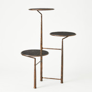 Studio A Unity Pedestal w - Black Marble - Bronze