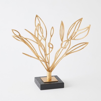 Studio A Windswept Sculpture - Gold Leaf