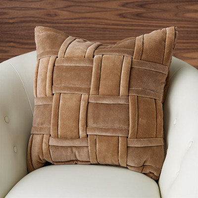 Studio A Woven Pillow - Taupe