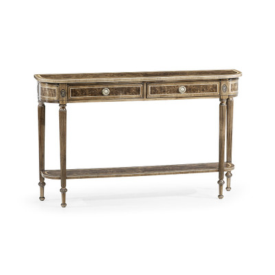 Jonathan Charles Buckingham Classic Regency Style Bleached Mahogany Console Table
