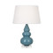 Small Triple Gourd Accent Table Lamp - Steel Blue