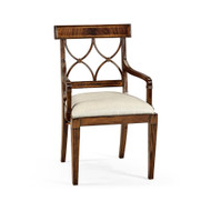 Jonathan Charles Buckingham Regency Mahogany Curved Back Arm Chair