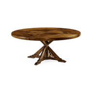Jonathan Charles Casual Accents Country Walnut Round Dining Table 72"