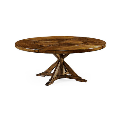 Jonathan Charles Casual Accents Country Walnut Round Dining Table 72"